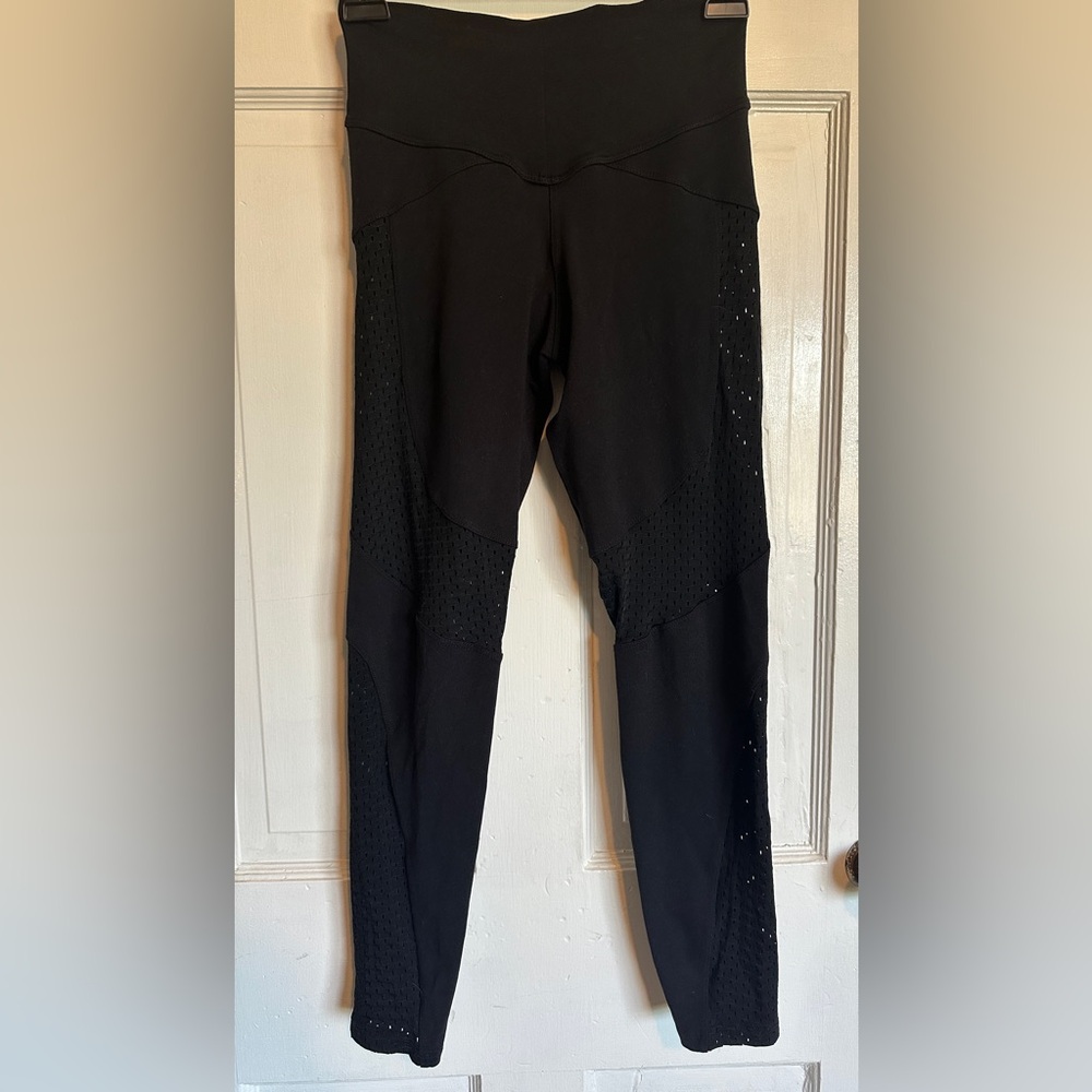 BootyQueen Sleek Black Mesh Leggings - Picture 3 of 12